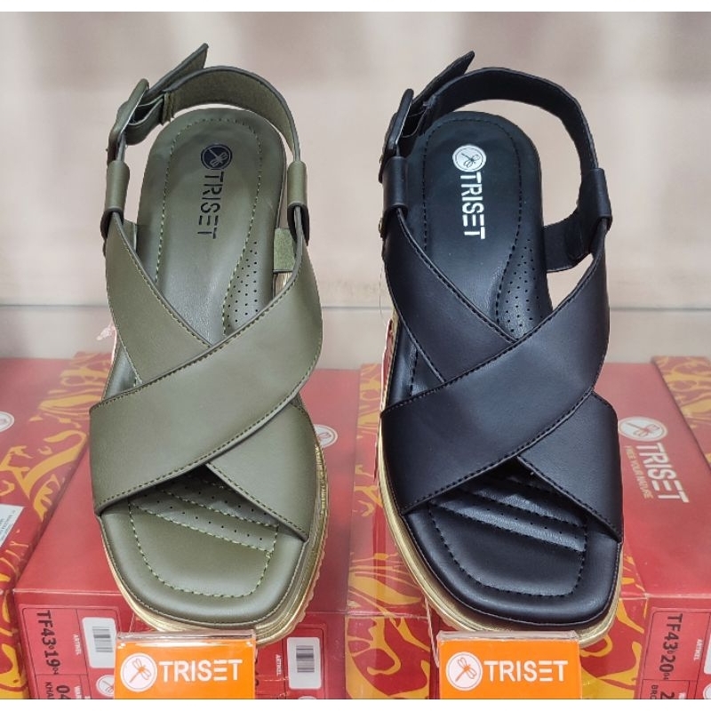 Sepatu Sandal  Wedges Wanita TRISET TQ8001403 100% ORIGINAL