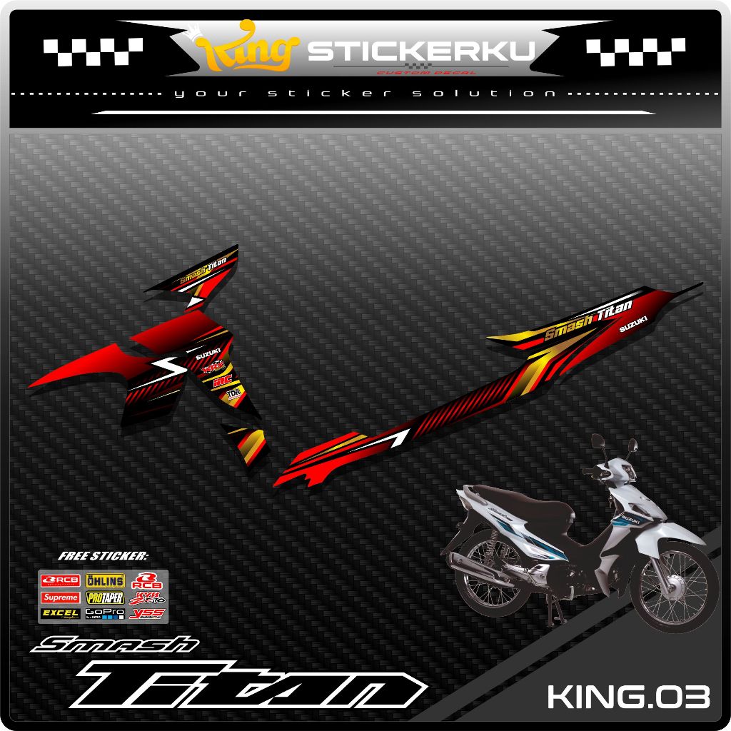 STRIPING VARIASI SUZUKI SMASH TITAN 115 / STICKER LIST VARIASI SUZUKI SMASH TITAN 115. KS.03