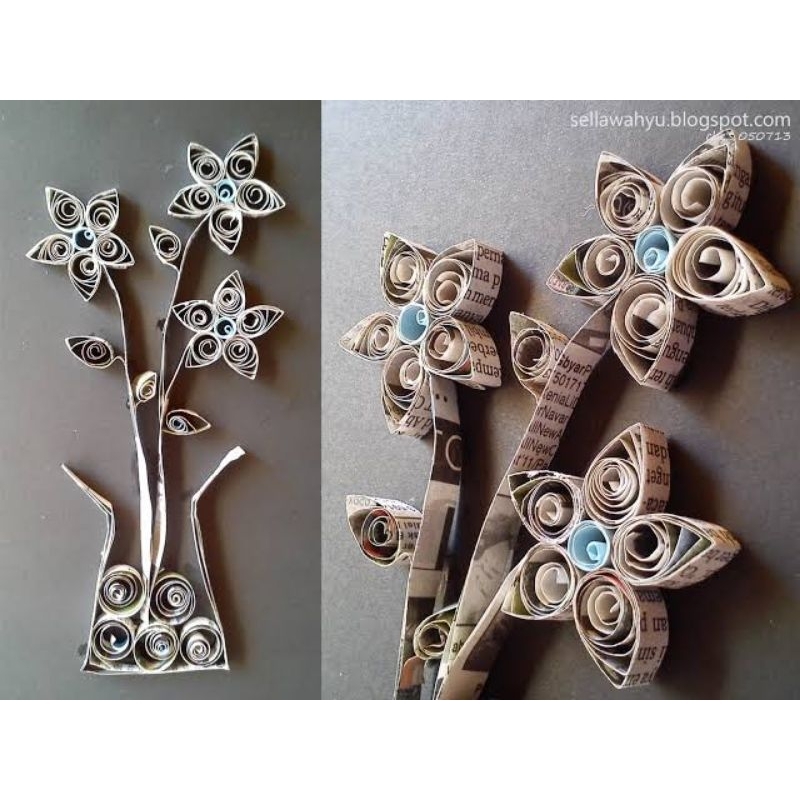 kerajinan tangan dari koran bekas