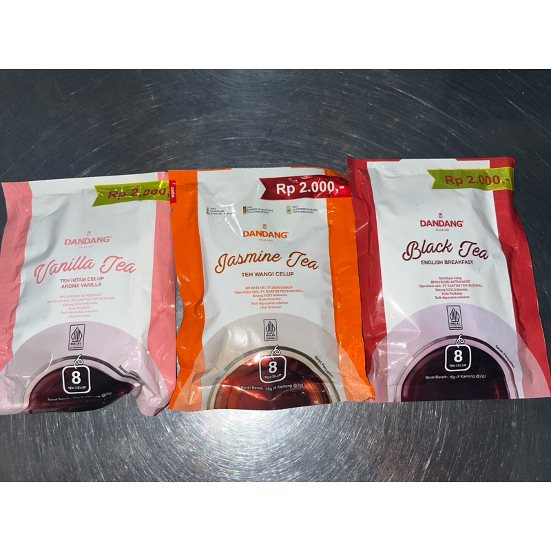 

Teh dandang celup vanila tea-jasmine tea-black tea 16g