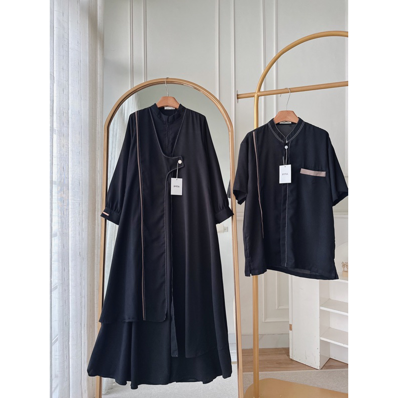 CANDY LADY Shakila Premium Abaya Maxi / Koko Haliva / Baju Couple Lebaran 2025