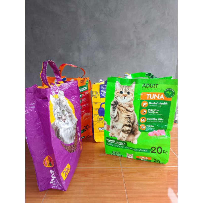 Tas karung serbaguna resleting / tas Laundry Tas Karung Besar kuat kerajinan daur ulang