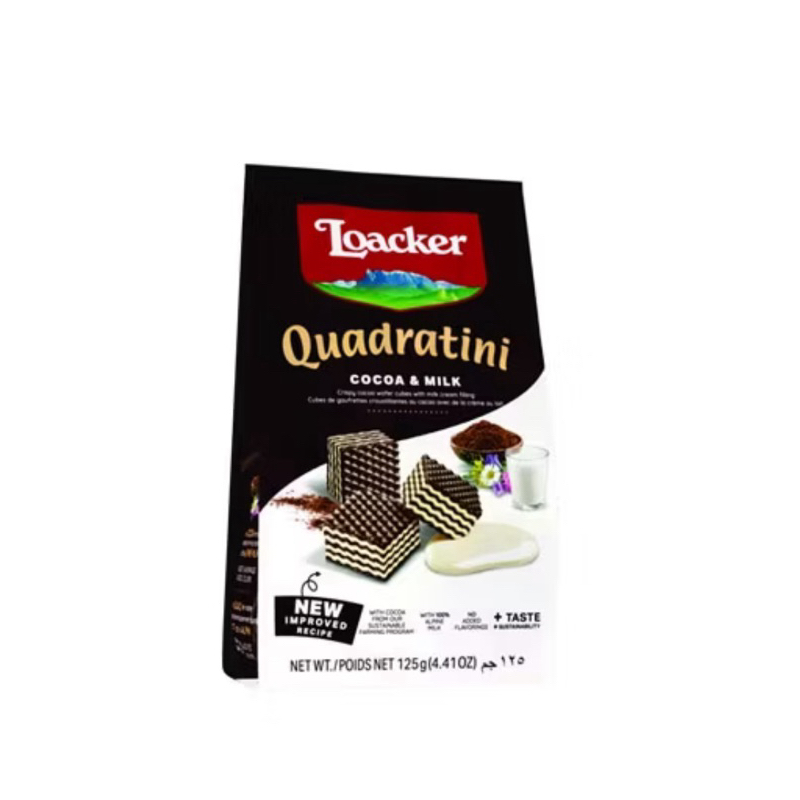 

Loacker Quadratini cocoa milk 125 gr EXP 2026