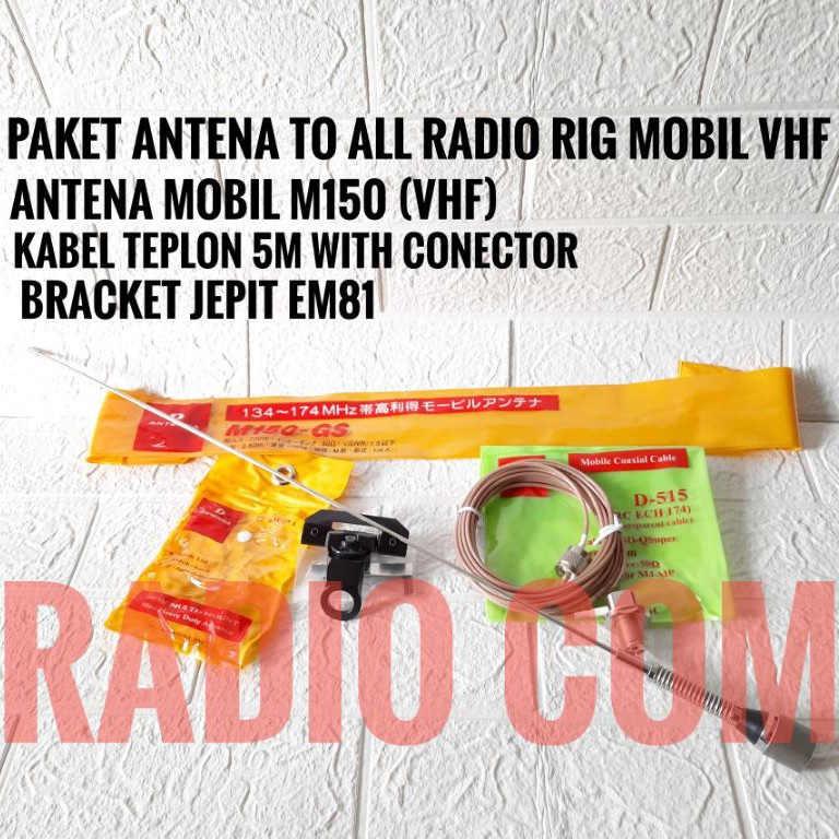 PAKET ANTENA RADIO MOBIL VHF ANTEN M15 GS GSA  ANTENA RADIO RIG VHF PAKET FULLSET ANTENA MOBIL KODE 