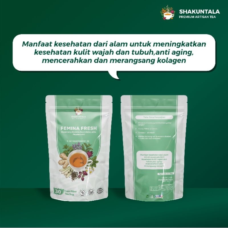 

Shakuntala Teh Femina Fresh | Teh Glowing | Teh Herbal untuk kecantikan | Teh herbal untuk anti aging