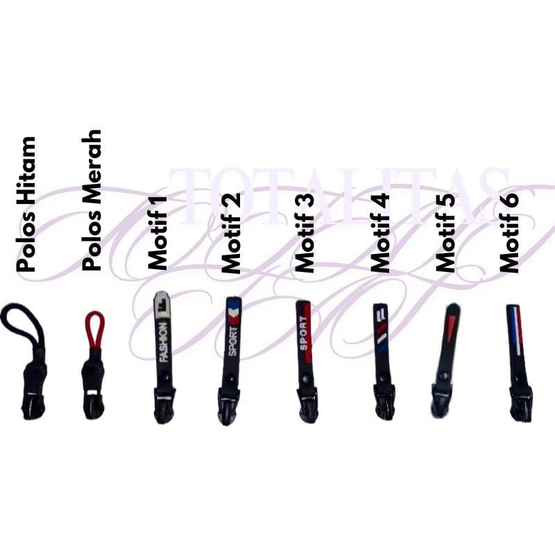 satuan kepala resleting puller terbalik no 3