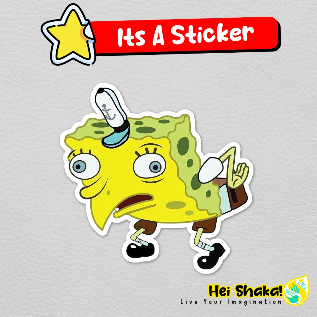 

Stiker Spongebob Stupid Chicken Sticker Meme Kartun Lucu Vinyl Anti Air