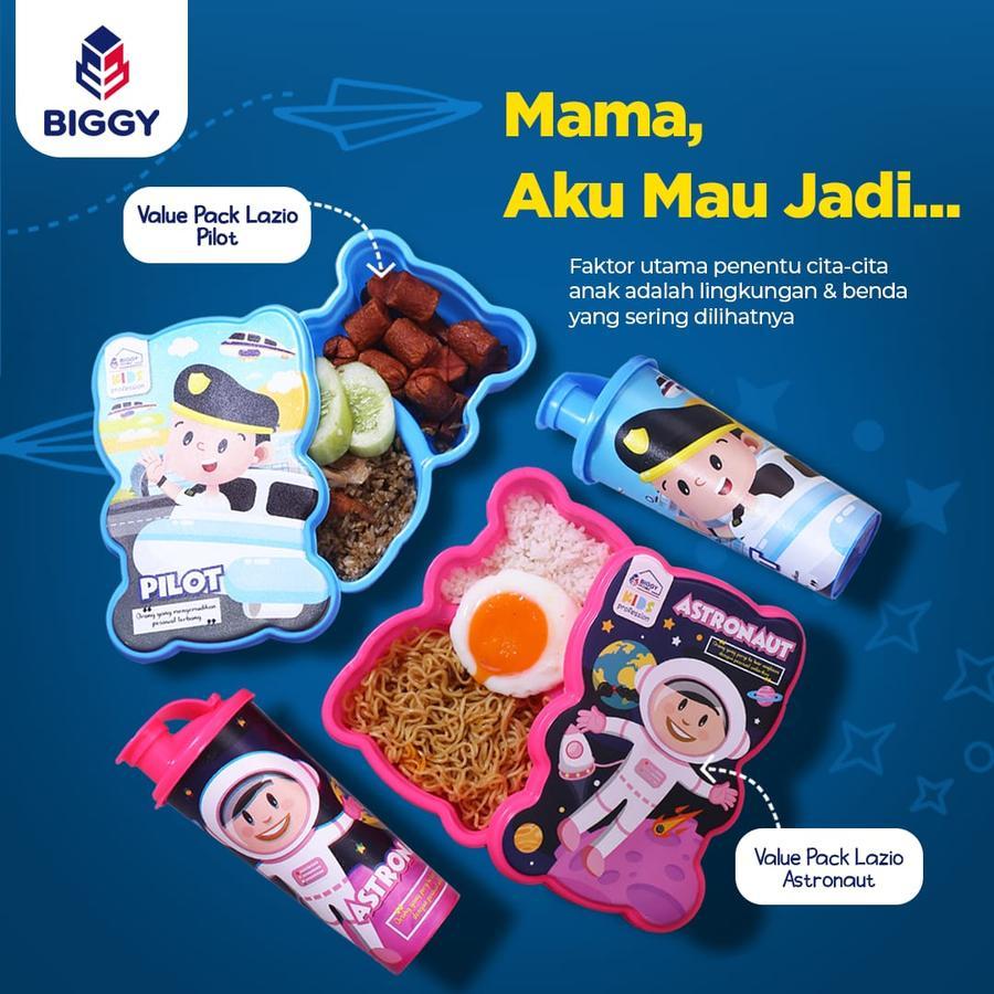 Kotak Makan Lazio Biggy Set Tempat Makanan Bekal anak Sekolah Souvenir