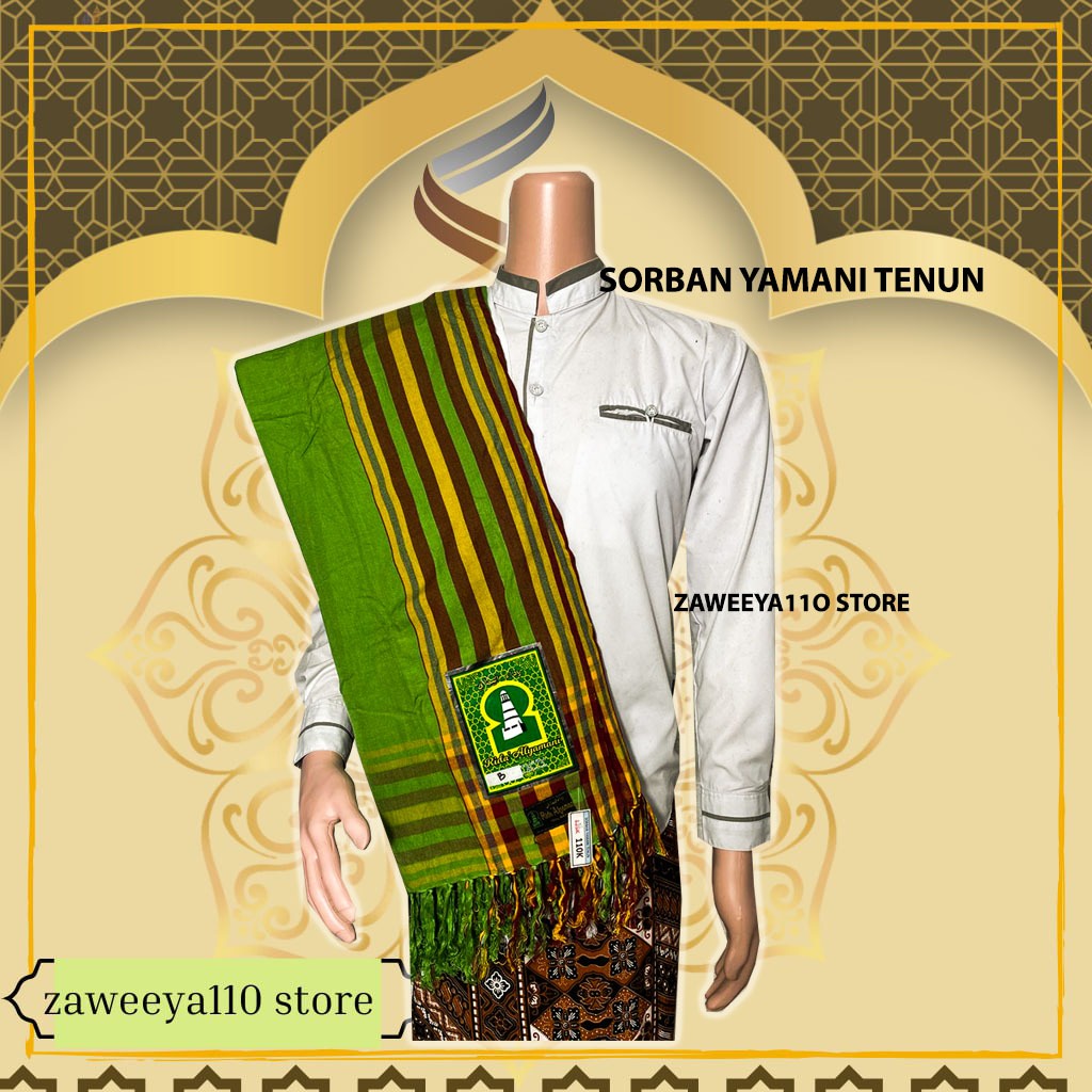 RIDA SORBAN YAMAN YAMANI ORIGINAL WARNNA KOMBINASI