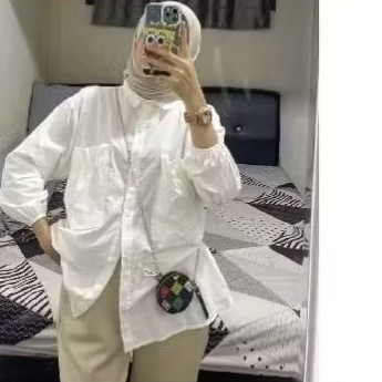 Cantika Top katun - Kemeja katun Pocket - Cantika Blouse - Atasan Baju Wanita - Blouse katun Wanita 