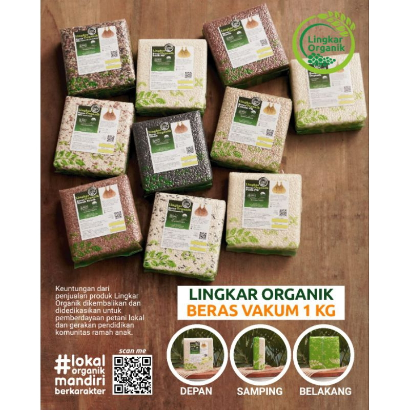 

BERAS ORGANIK MERAH COKLAT MENTHIK PANDAN WANGI - LINGKAR ORGANIK 1KG