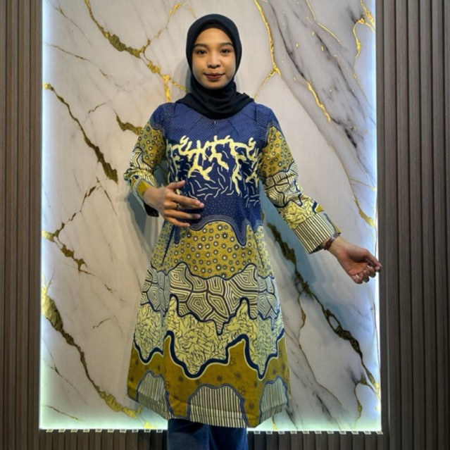 TUNIK QISTINA BATIK Salur jiwa lapis trikot