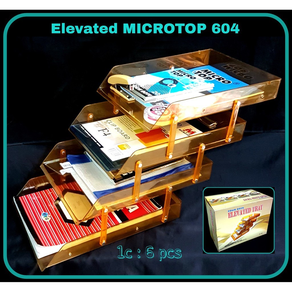 

Rak Laci Kertas 4 Tingkat Letter Tray Elevated Tray Folio Plastik