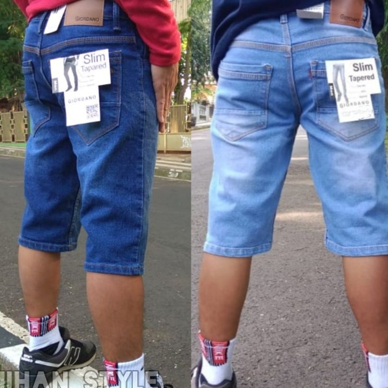 KODE R75J CELANA PENDEK JEANS PRIA JUMBO 2738 PREMIUM STRETCH