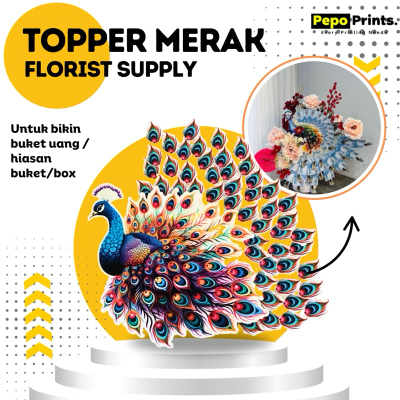 KERTAS MERAK untuk Buket Uang / Seserahan / Florist Supply / Hiasan Merak