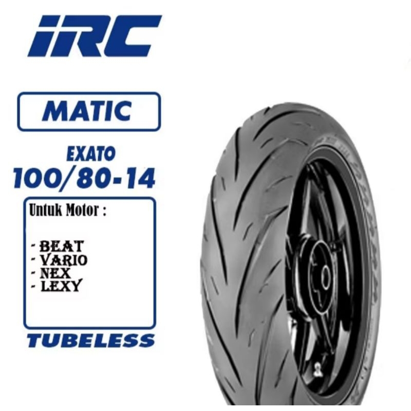 Ban Luar IRC 100/80-14 Exato NR88 Tubeless