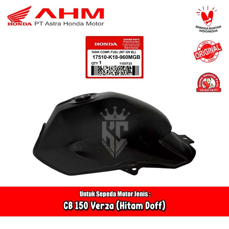Tangki Bensin Fuel Tank Honda CB150 Verza Hitam Doff Original AHM 17510-K18-960MGB