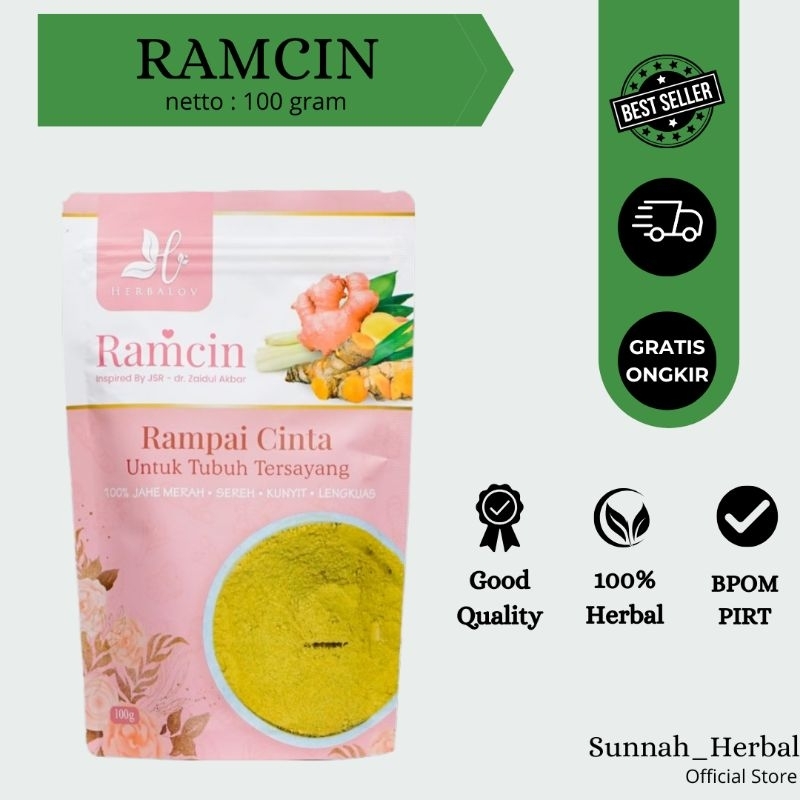 

RAMCIN RAMUAN CINTA 100 GRAM HERBAL MAAG GERD / RAMCIN BY HERBALOV MELANCARKAN HAID / RAMCIN BY MUTY OFFICIAL