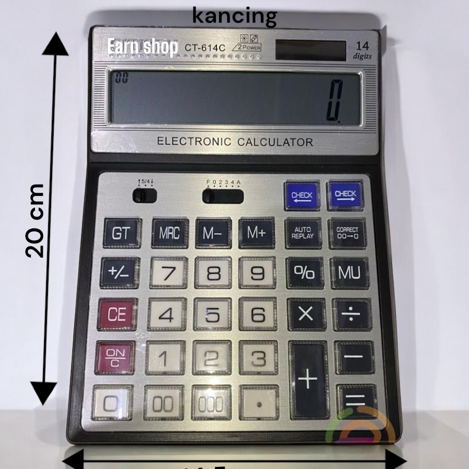 

BISA COD Kalkulator Dagang Citizen CT614C 14 Digit Kalkulator Besar