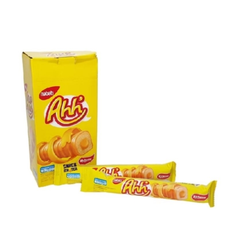 

Ahh 1000 Richeese Nabati Wafer Stick Ahh Keju Box 9g Snack & Cemilan Jajanan Anak