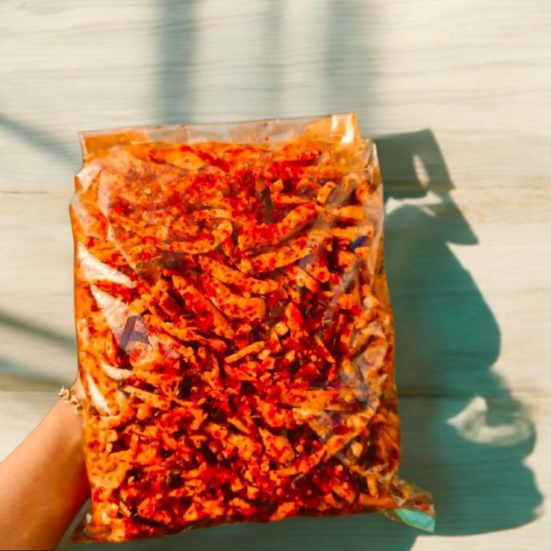 

Basreng Stik Pedas Daun Jeruk Renyah Kriuk 1Kg Bumbu Melimpah