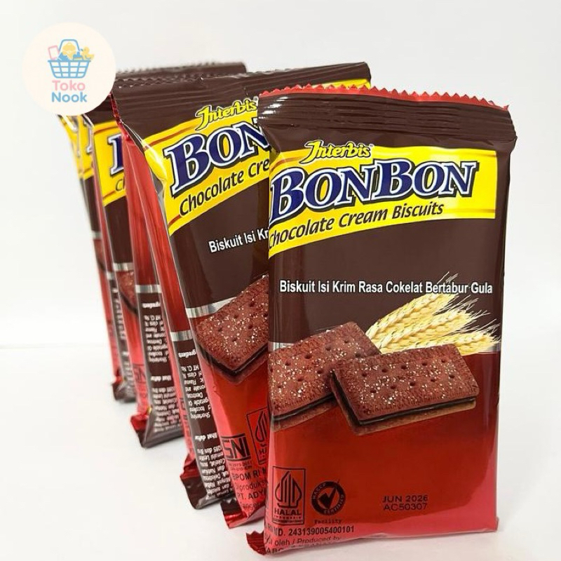 

Interbis - Bon Bon Chocolate 22Gr Biskuit Kue Kering Anak Dewasa Cemilan Murah ISI 10