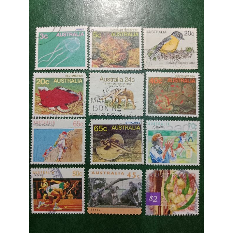 

Prangko Australia 12 pcs Campur USED