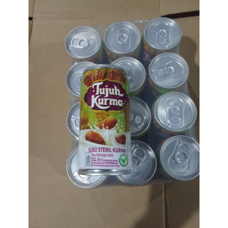 

tujuh kurma susu rasa kurma segar kemasan botol kaleng 1pk isi 12pcs