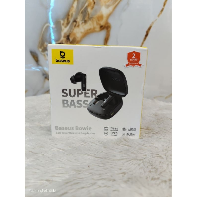 (BARU) Handsfree headset bluetooTh TWS BASEUS BOWIE E20 Original