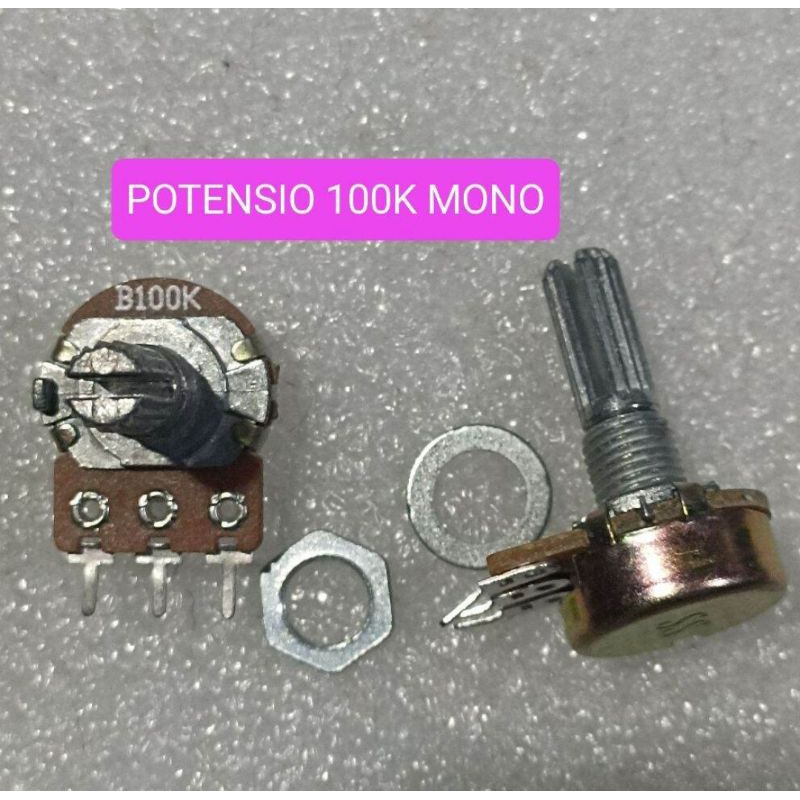 POTENSIO MONO 100K MONO LINEAR POTENSIOMETER MONO 100K LINEAR