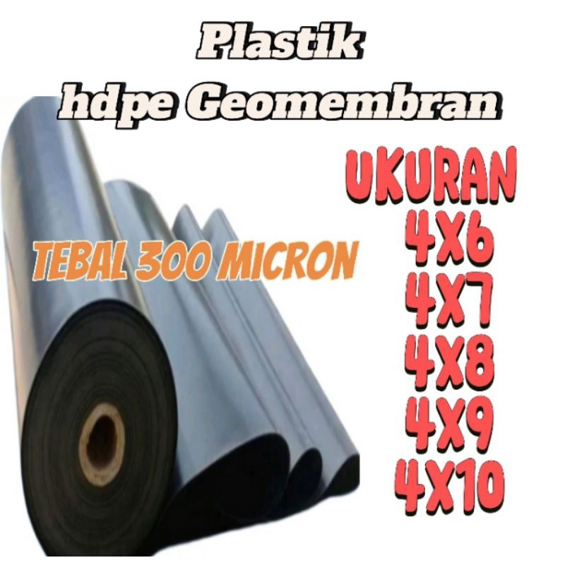 Hdpe Geomembran 300 Micron Berbagai ukuran ( kolam ikan & Tambak )