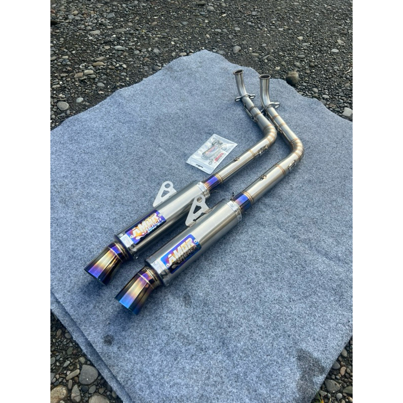 (Grade B) knalpot amor tipe salemba golden blue nmax aerox vario all matic original amor merch