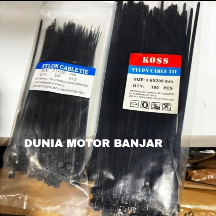 

BJM Kabel Ties 10cm / 15cm / 20cm 1Pack 100pcs Berkualitas