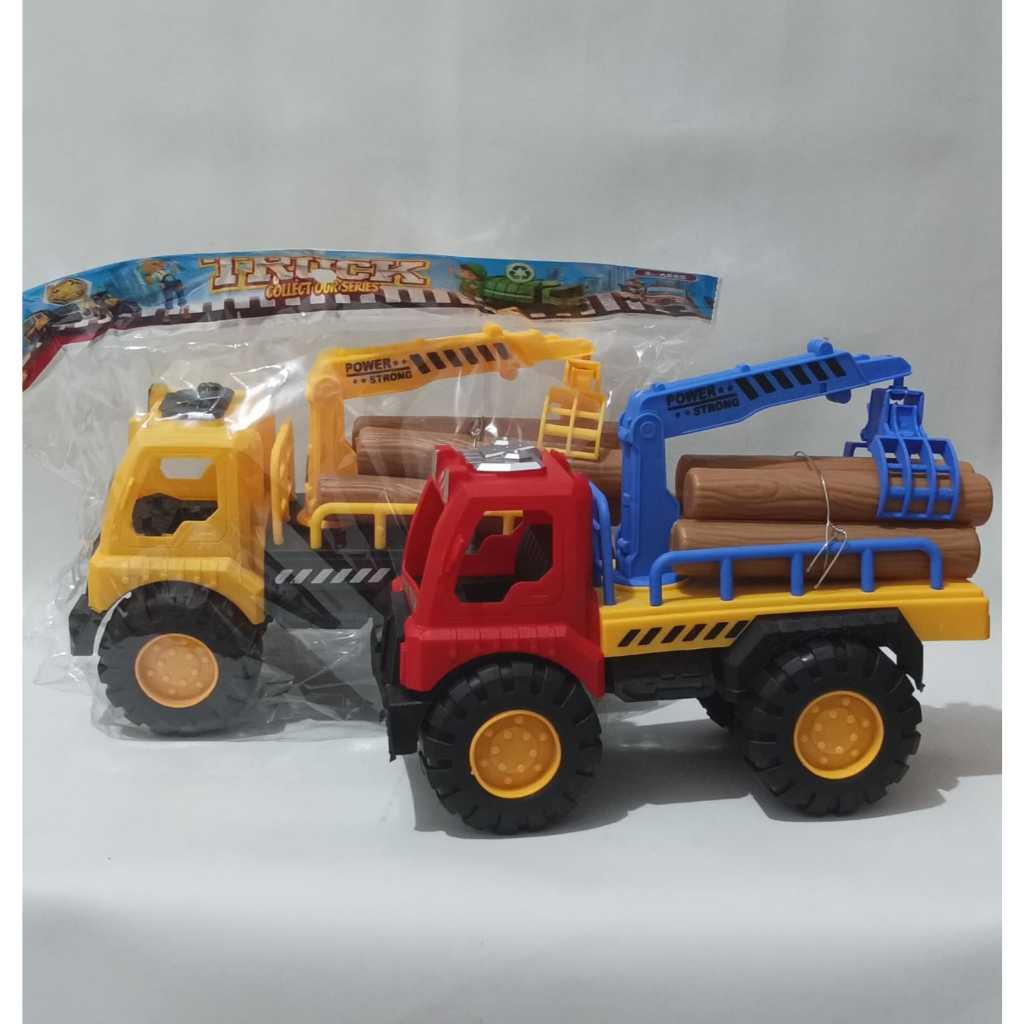 TRUK LOGGING KAYU AK 93 / MAINAN HEAVY TRUCK GRAPPLE + KAYU KTG / MAINAN TRUK PENGANGKUT PLUS 3 KAYU