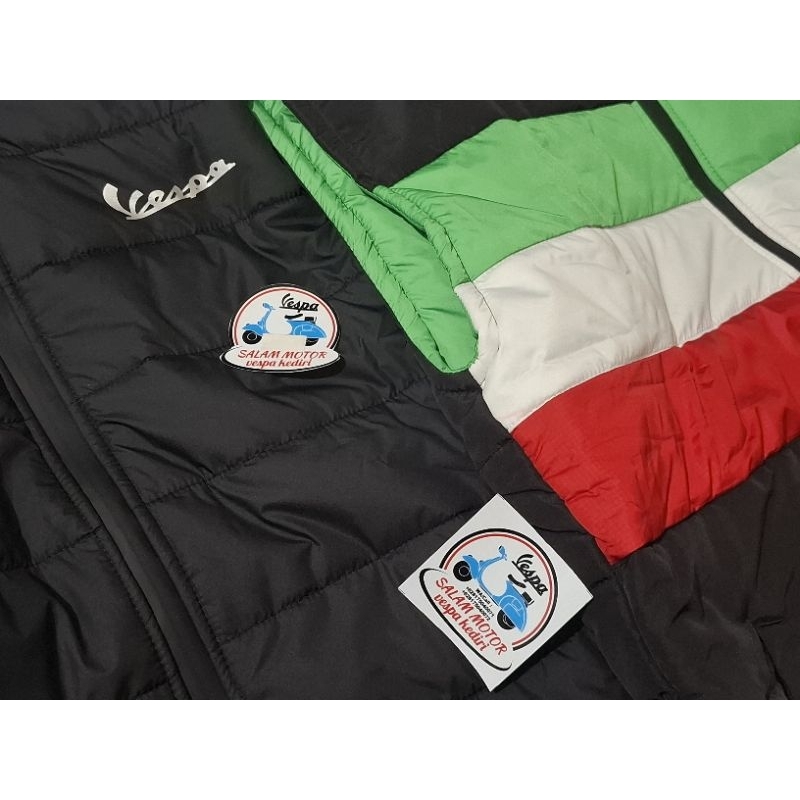 rompi motor vespa warna hitam italy vest riding model rompi vespa klasik matic