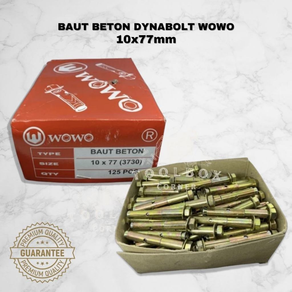 PROMO BAUT BETON/ TEMBOK / TANAM /DYNABOLT WOWO 10X77MM Baut Tanam Tembok Beton - 1 BOX