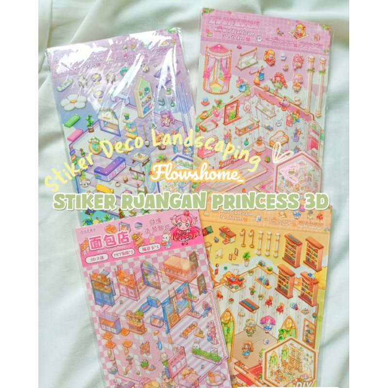 

Stiker landscape/ mini world landscape 3d stiker / stiker landscape Korea/ stiker ruangan 3d