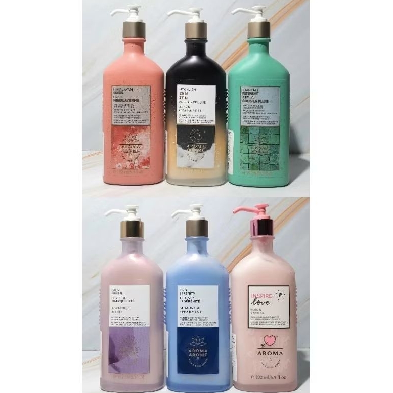 BBW - Bath and Body Works - Aroma Therapy - Body Lotion Lavender Vanilla / Eucalyptus Spearmint / Ch