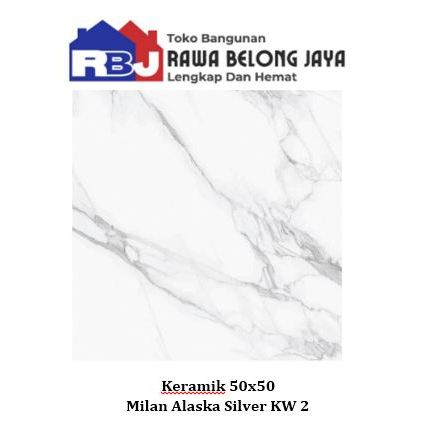 Keramik 50x50 Milan Alaska Silver KW 2 / Keramik Lantai Glossy