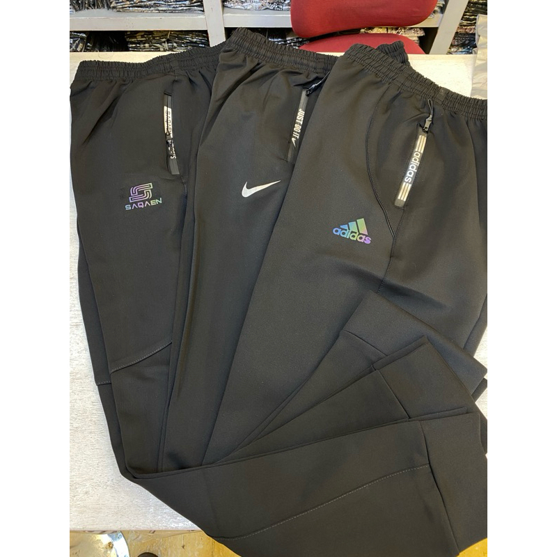 celana training/joger pria dan wanita karet bawah bahan scuba premium import