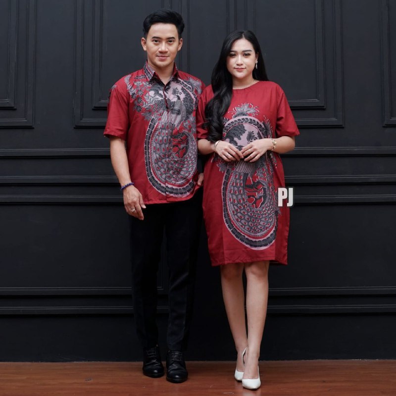 COUPLE DRESS NATAL BATIK | DRESS NATAL | DRESS HEM BATIK KAPELAN | BATIK PASANGAN
