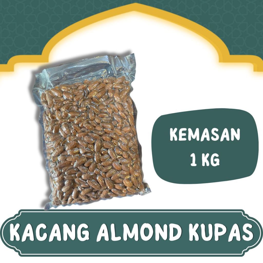 

OLEH OLEH HAJI DAN UMROH 1KG KACANG ALMOND KUPAS I KACANG TIDAK DIGORENG I KACANG ALMOND PANGGANG SEHAT I ALMOND SUSU RASA ORIGINAL