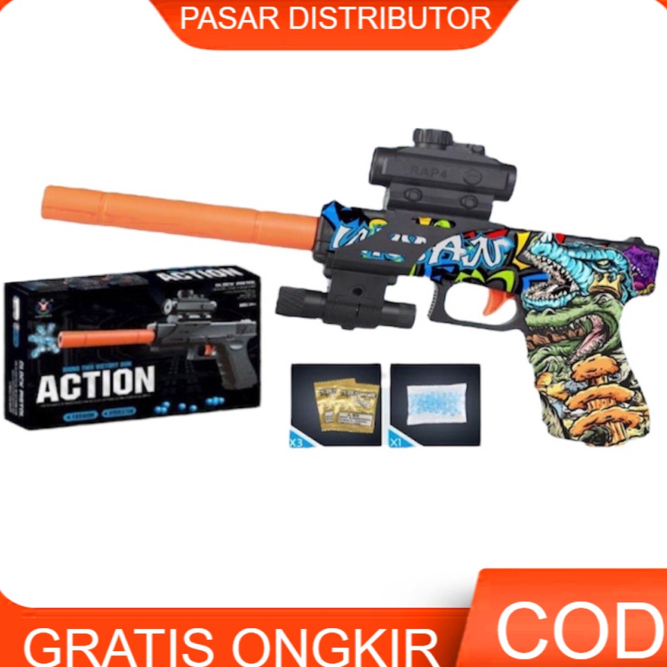 KODE N48X Mainan Anak BRING THIS VICTORY GUN ACTION BTC332 Mainan Tembakan Seru Laser Militer Anak