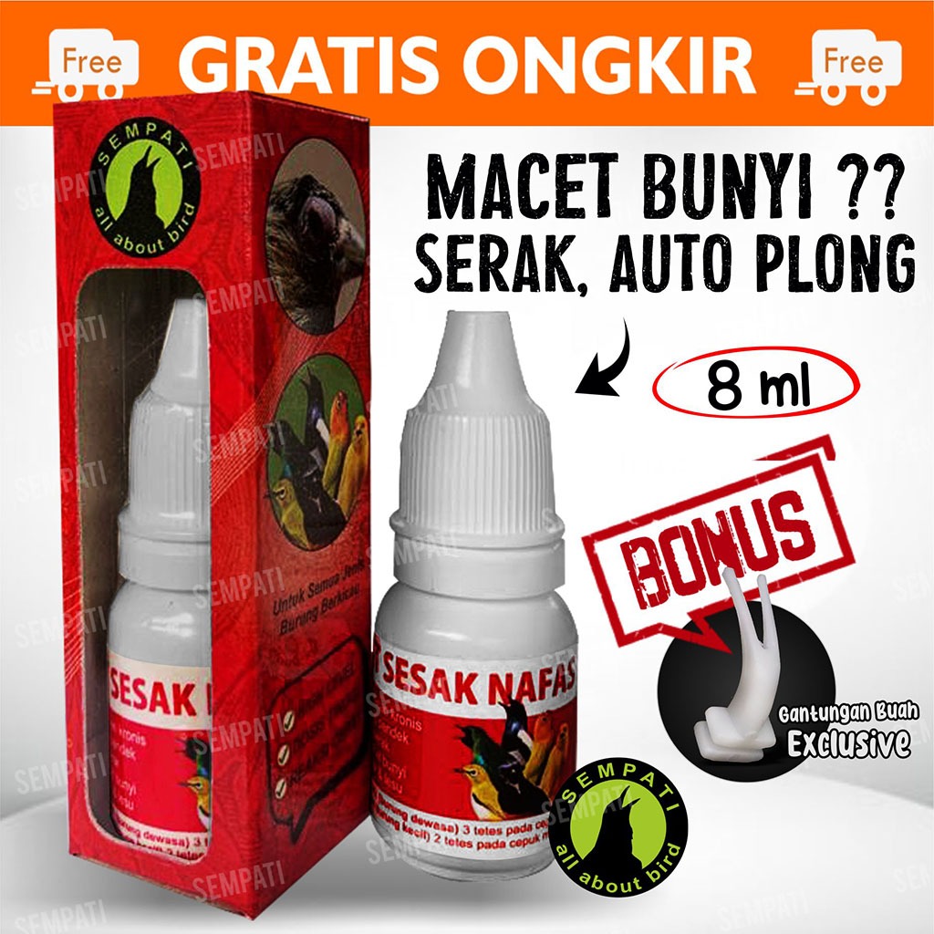 SEMPATI OBAT SESAK NAFAS SEMPATI VITAMIN PENGAGCOR GACOR KONSLET BURUNG LOVEBIRD MURAI MACET SERAK F
