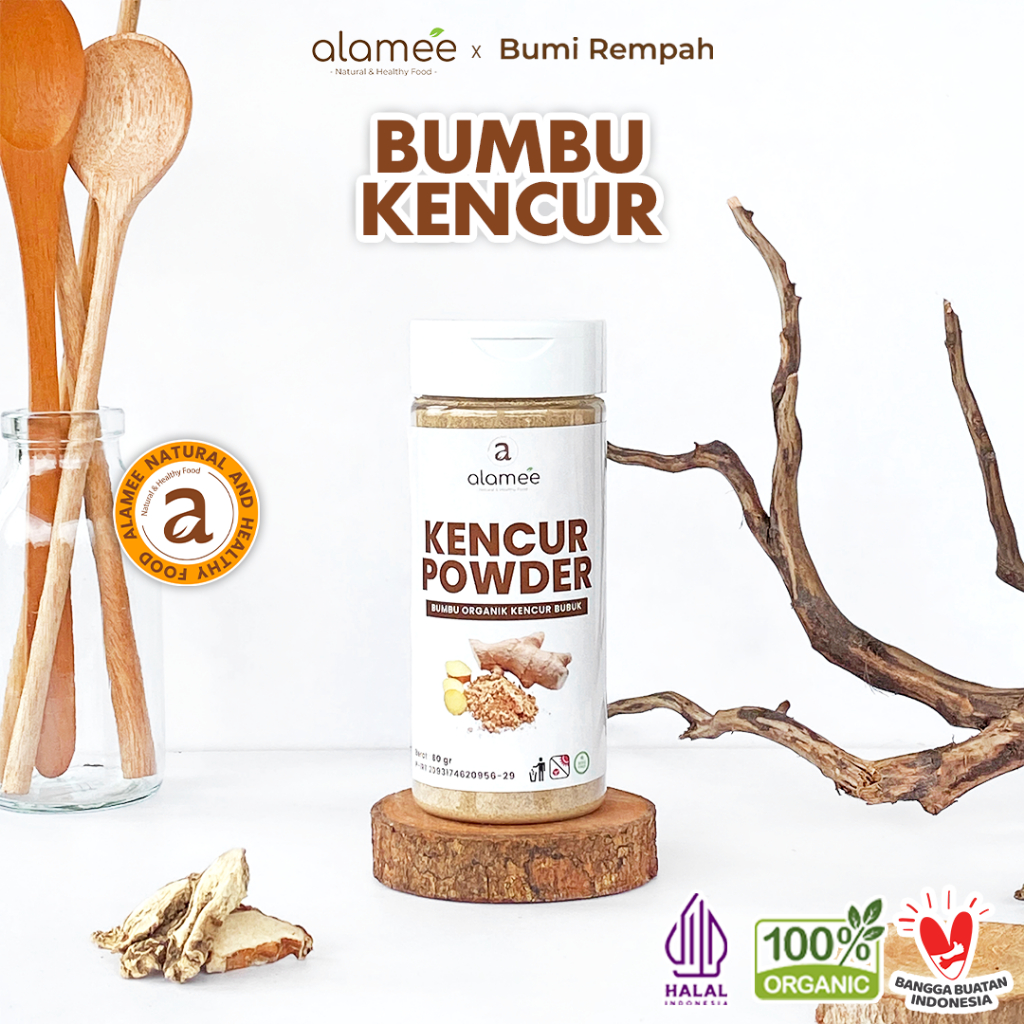 

ALAMEE Kencur Bubuk Bumbu Dapur Organik Murni Asli Tanpa Campuran Seasoning Powder Spice 80g