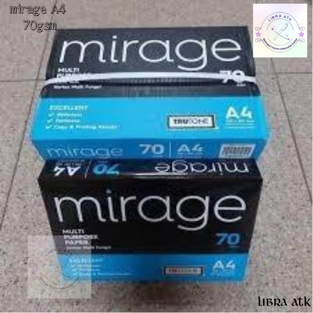 

Kertas HVS Mirage A4 70gsm 1 rim