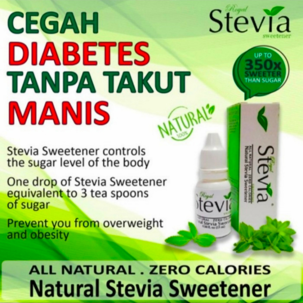 

Royal STEVIA Sweetener, Pemanis STEVIA Alami untuk Diabetes dan Diet