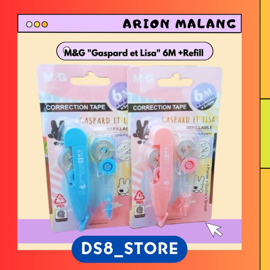 

M&G Correction Tape "Gaspard et Lisa" 6M +Refill QCT56074