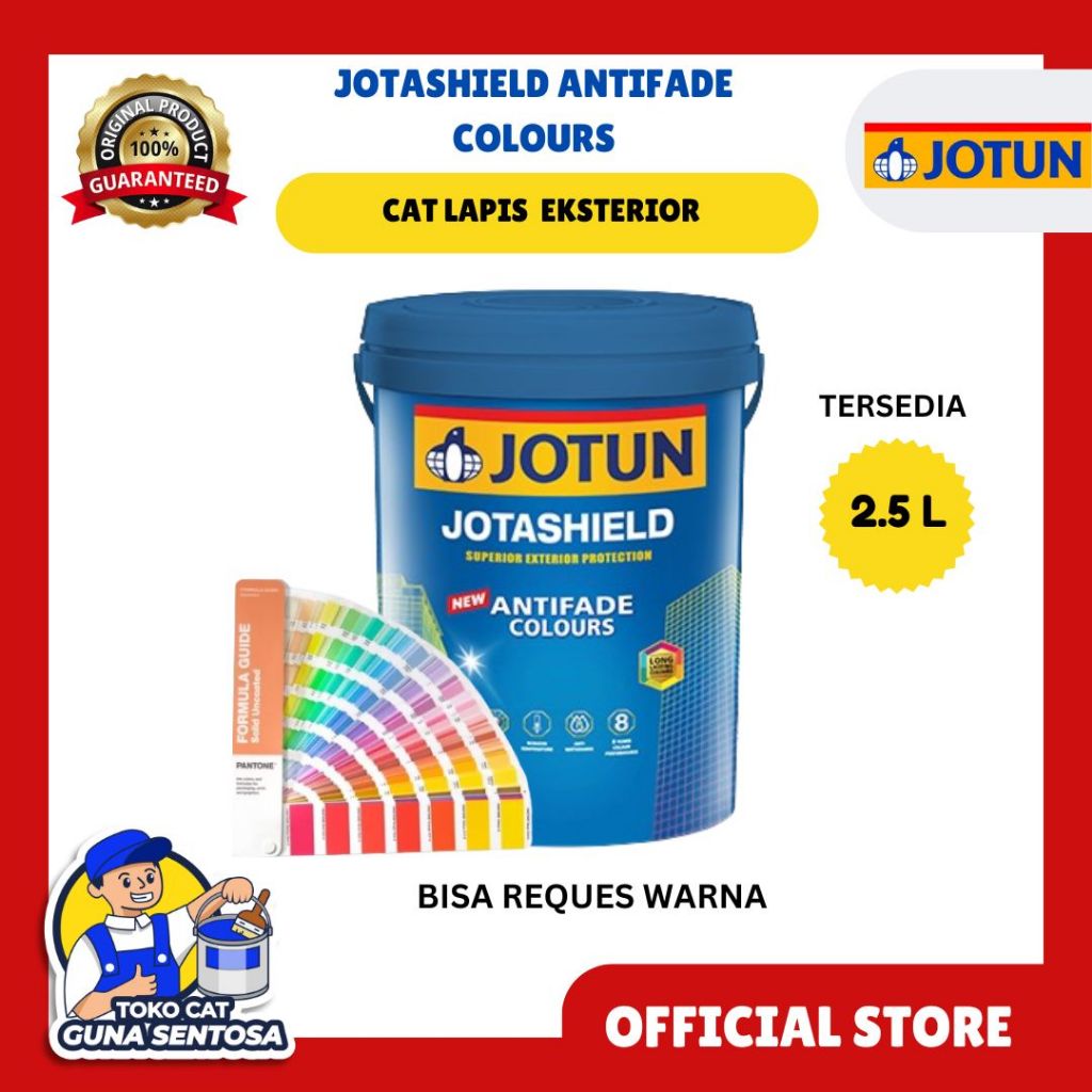 CAT TEMBOK EKSTERIOR JOTUN JOTASHIELD ANTIFADE COLOUR  ( PREMIUM ) 2.5 L