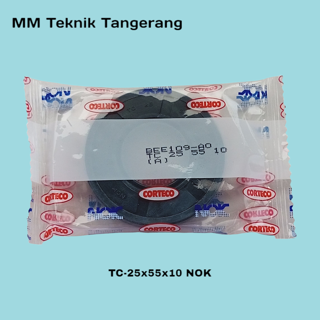 Oil seal TC 25x55x10 merk NOK 25 x 55 x 10 karet oli sil shock breaker 25 55 10